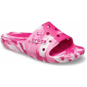 Chanclas Crocs Classic Marbled Mujer Rosas | Mexico 0612FDNM